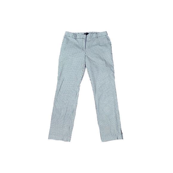 Jones New York Grace Ankle Dress Pants Womens 8 Gingham Check Plaid Black White - Picture 1 of 9